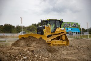 CAT D6XE Electric Drive Dozer working on the M6 Smart Motorway