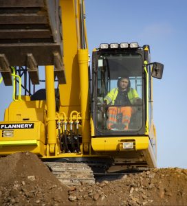 Flannery Operator in Hybrid Excavator